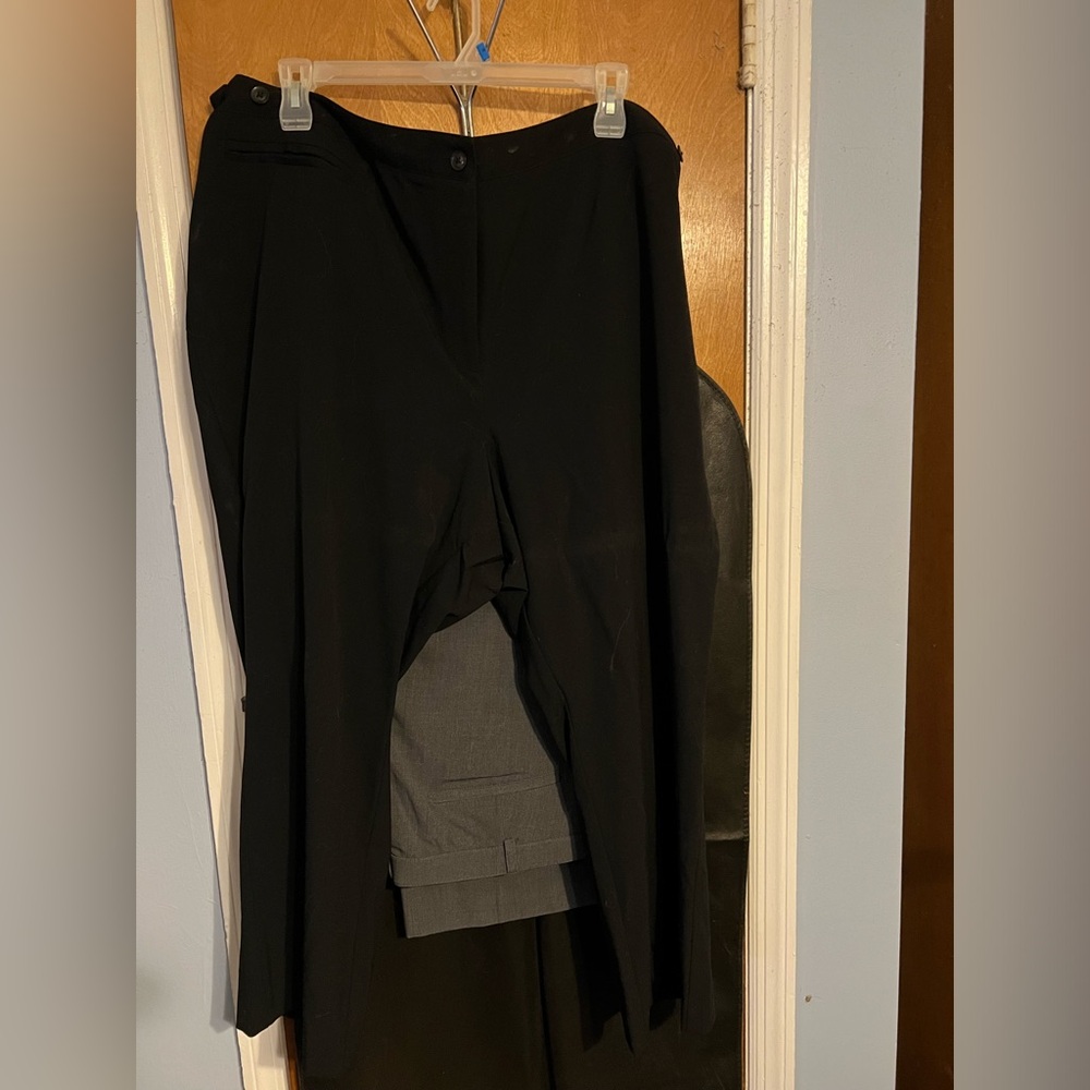 Black adjustable waist dress pants